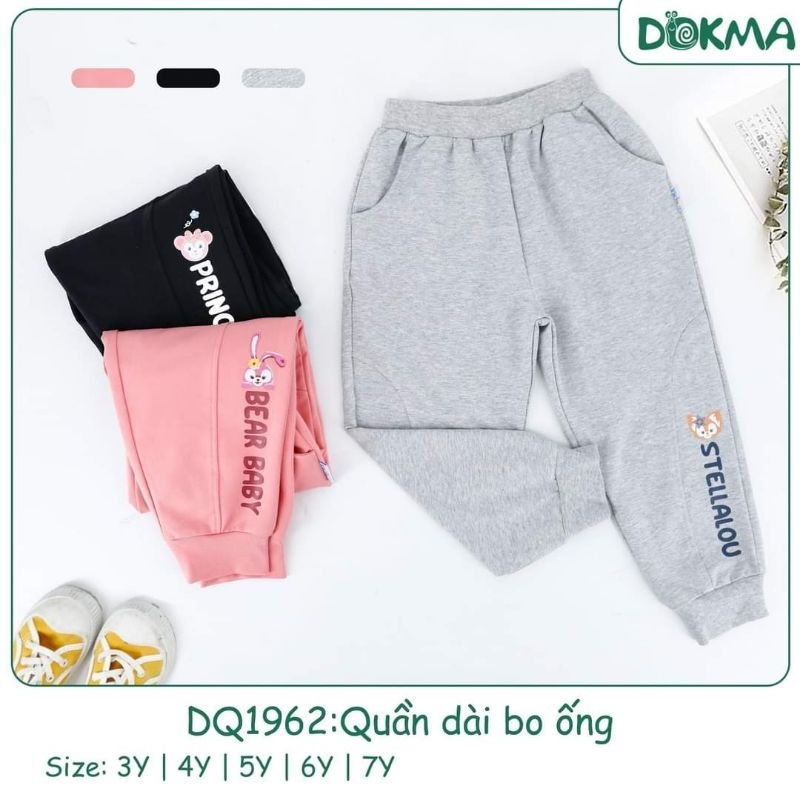 Quần bé gái chất da cá Dokma 3-7Y DQ1962