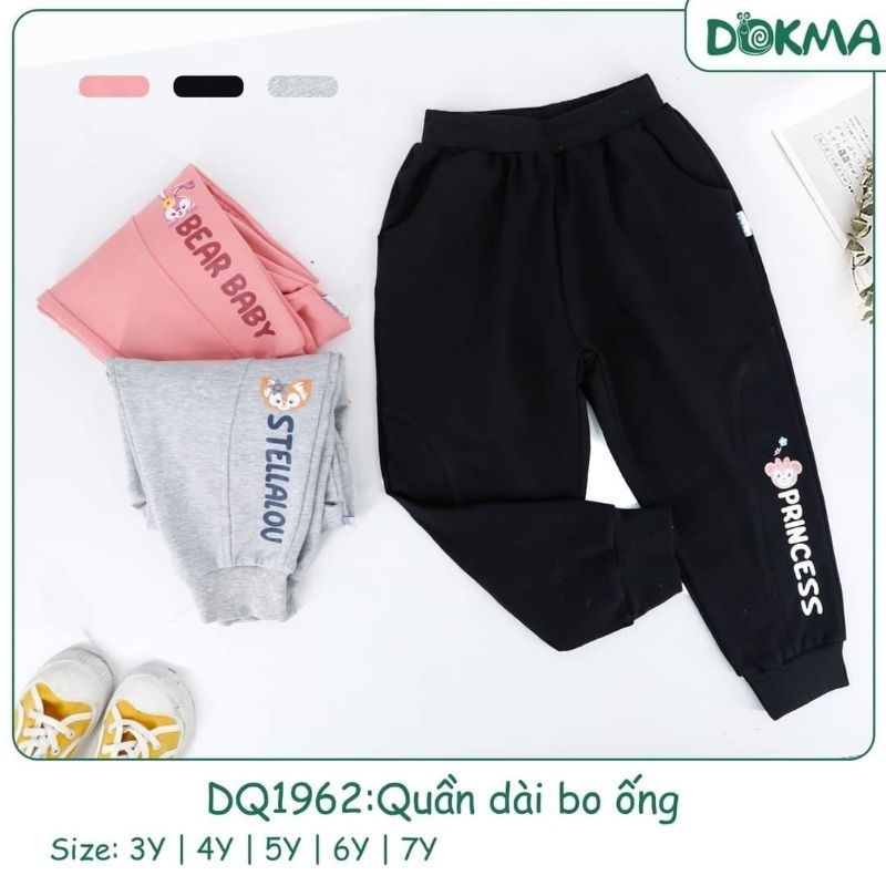 Quần bé gái chất da cá Dokma 3-7Y DQ1962
