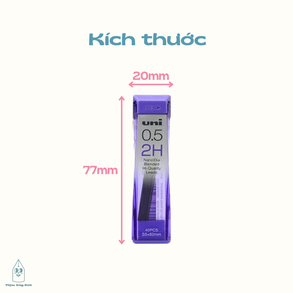 Ruột bút chì bấm cơ khí cao cấp Uni Nano Dia nhiều cỡ ngòi 0.3mm/0.5mm/0.7mm