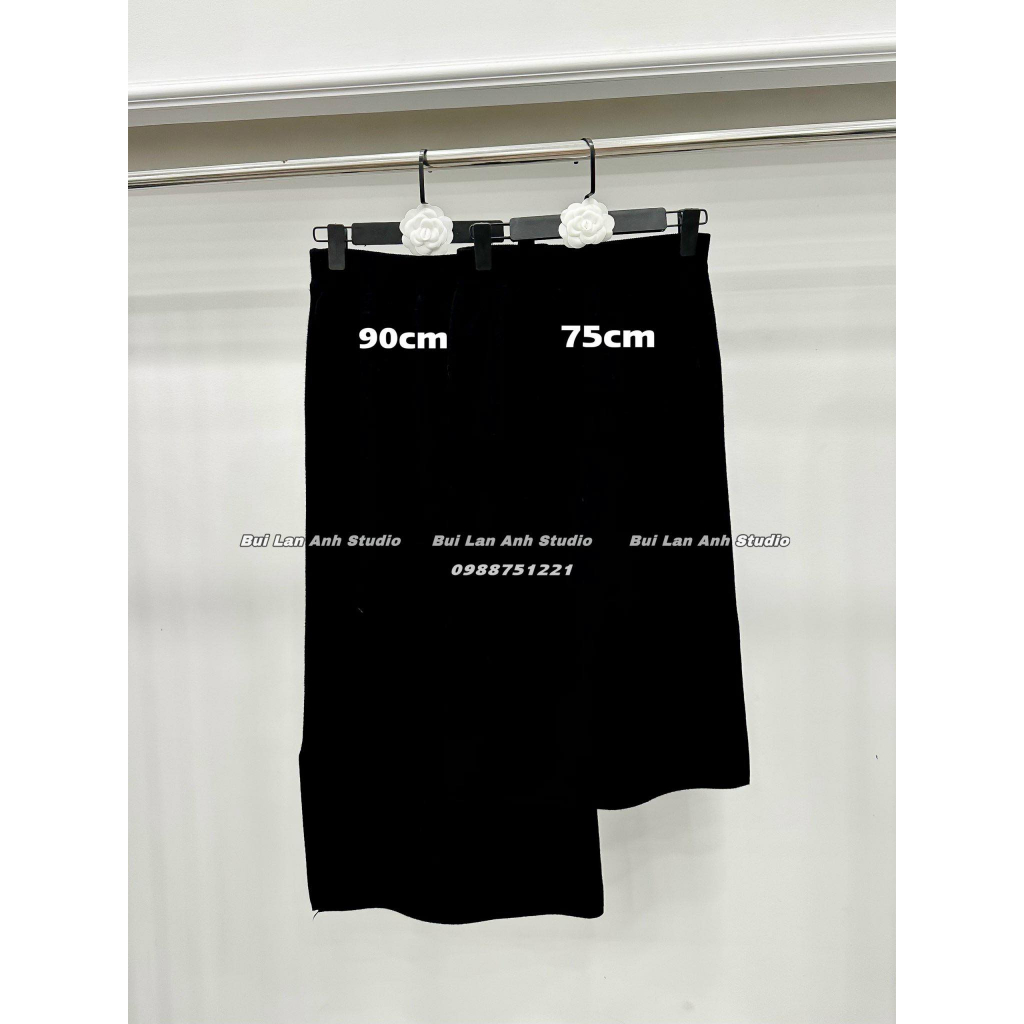 Chân váy len đúc dài