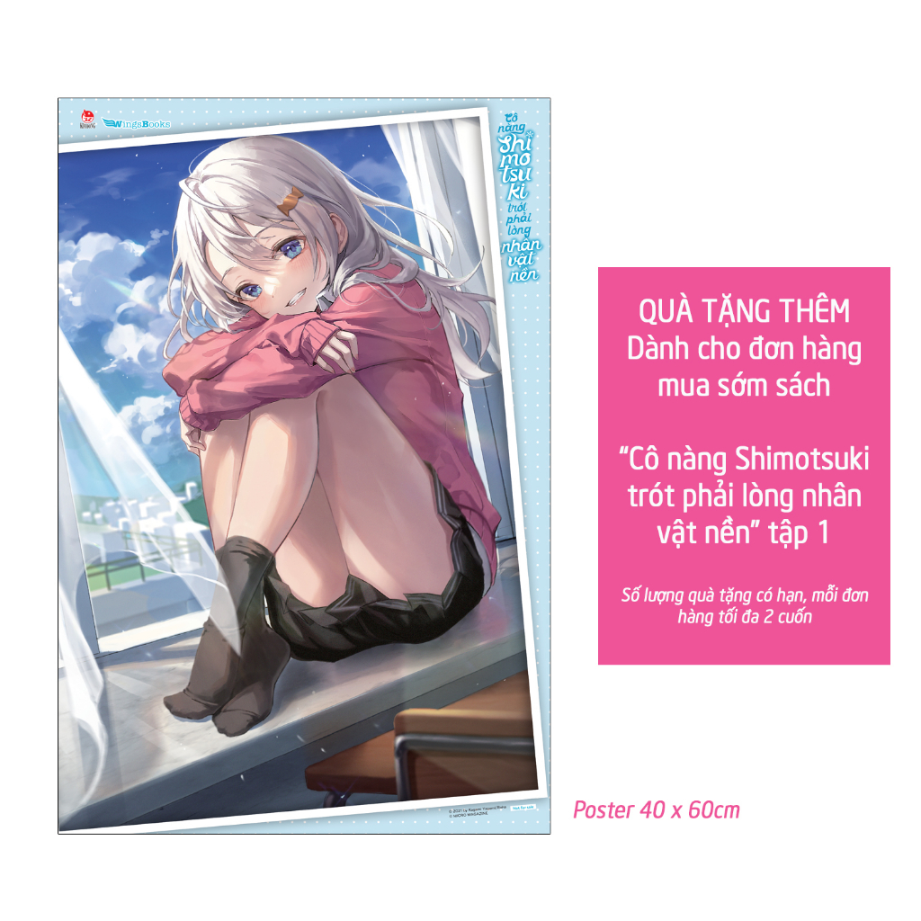 Truyện - Cô Nàng Shimotsuki Trót Phải Lòng Nhân Vật Nền  [Tặng Bookmark + Mini Clearfile + Bìa Áo