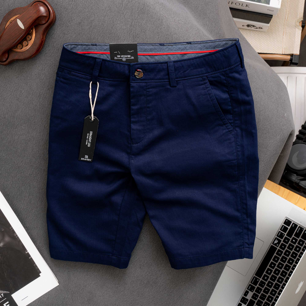 Quần short nam, Quần short linen bố RENDY mềm mịn thoáng mát, dày dặn - Bravery