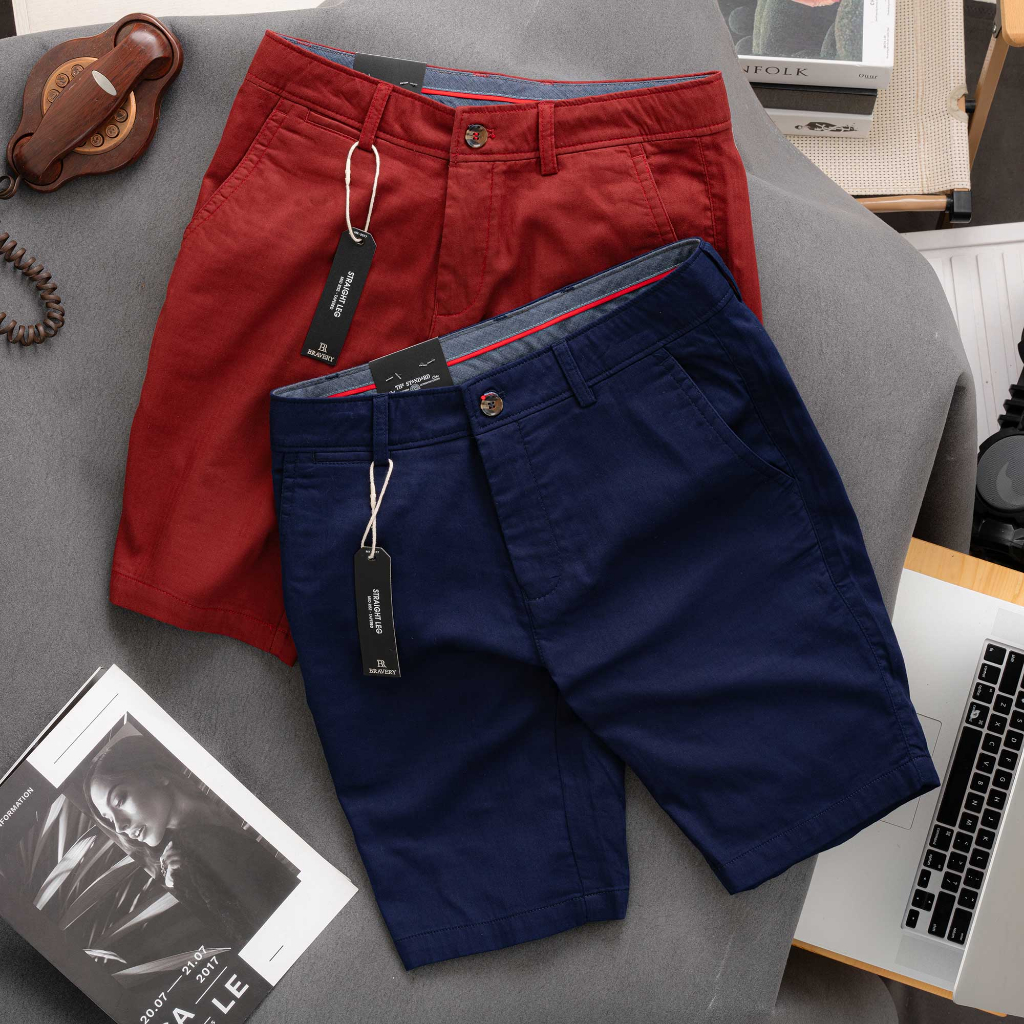 Quần short nam, Quần short linen bố RENDY mềm mịn thoáng mát, dày dặn - Bravery