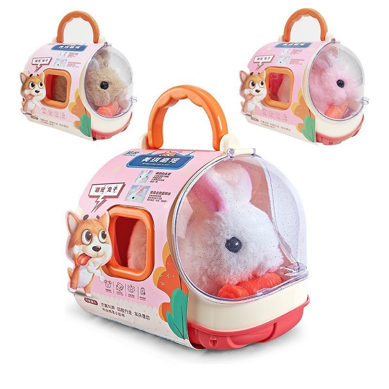 Đồ chơi chó / mèo / thỏ bông biết đi, biết kêu meo meo/ gâu gâu kèm phụ kiện siêu dễ thương cho bé