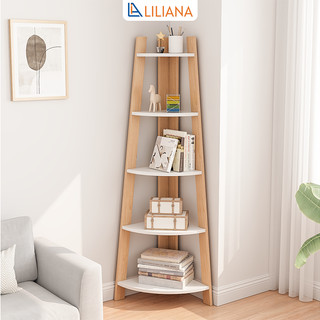 Kệ góc gỗ 5 tầng bậc thang tối ưu không gian sống thương hiệu Liliana - LP115
