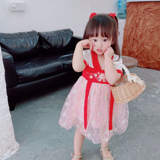 Sét váy cổ trang bao gồm phụ kiện cho bé