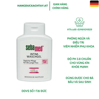Dung dịch vệ sinh SEBAMED chuẩn cân bằng pH vùng kín ngăn viêm nhiễm nấm ngứa Đức