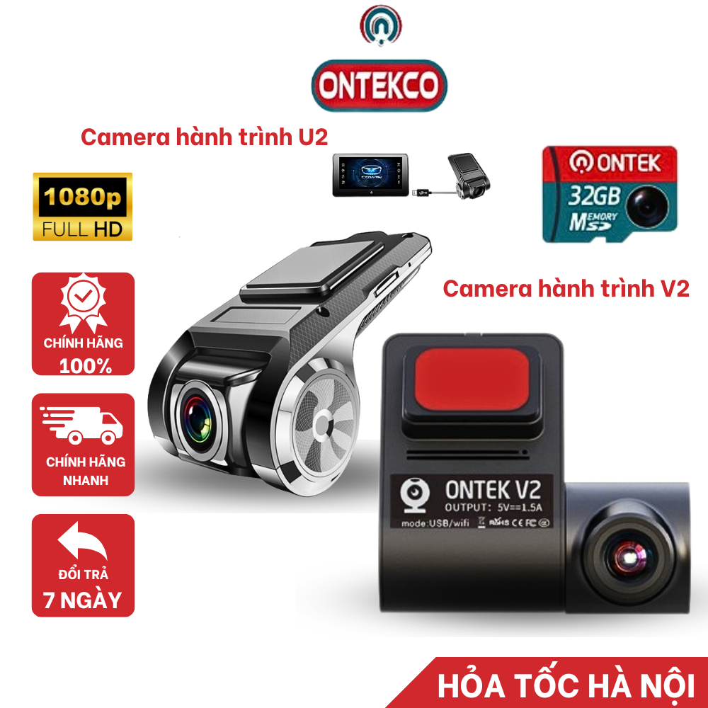 Camera Hành Trình ô tô ONTEKCO U2 / V2, kết nối Màn Hình Android FULL HD