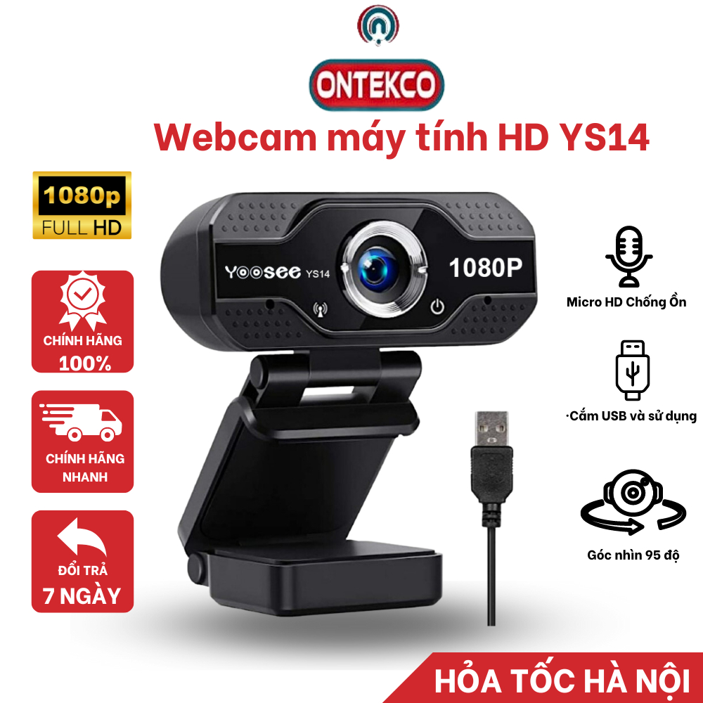 [Giá sập sàn] Webcam FULL HD 1080P tích hợp micro dạy học và học trực tuyến - webcam yoosee học online