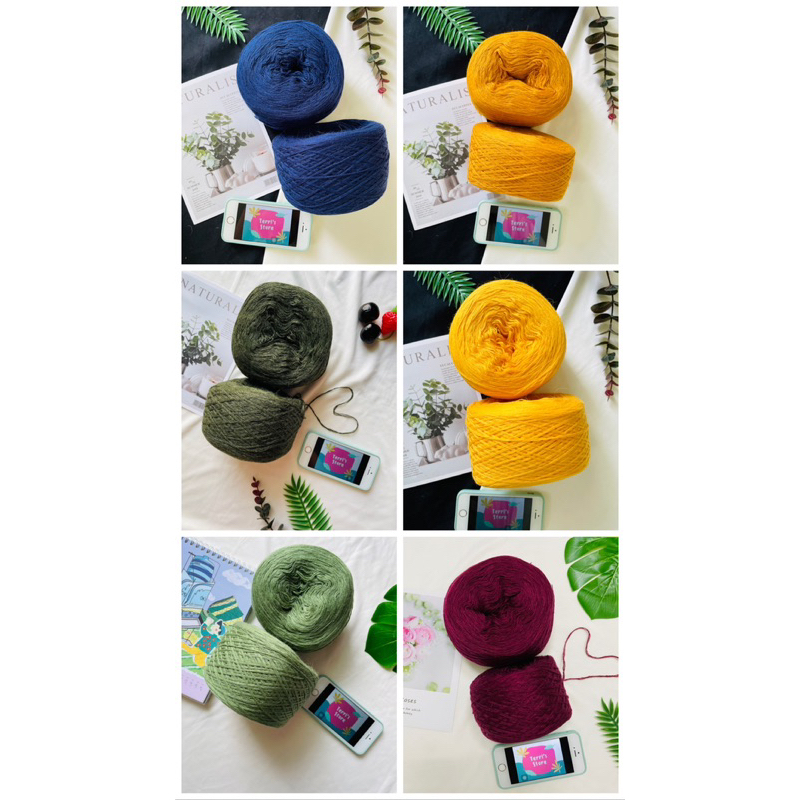 Yarn - Len lông thỏ  - Sợi đã chập 3 - Đan móc đồ ấm thu đông