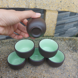Chén -  ly trà đất nung (không có ấm)
