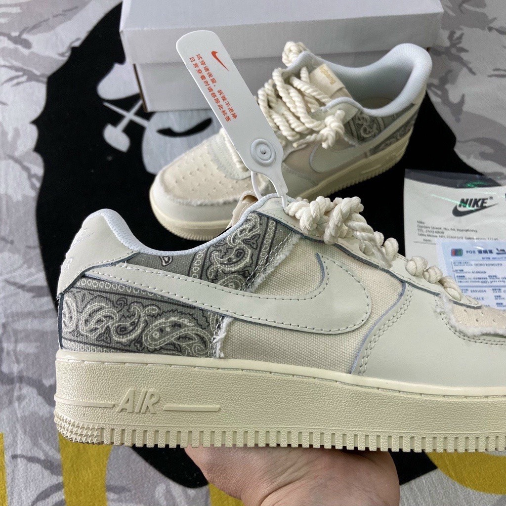 Giày _Nike Air force 1 dây thừng, giày af1 dây  bản đế air chuẩn hàng trung Full PK