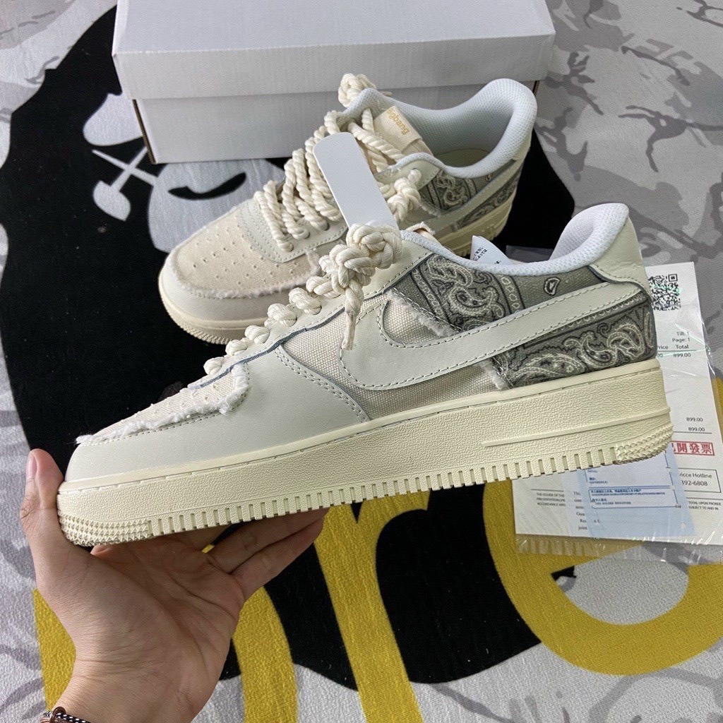 Giày _Nike Air force 1 dây thừng, giày af1 dây  bản đế air chuẩn hàng trung Full PK