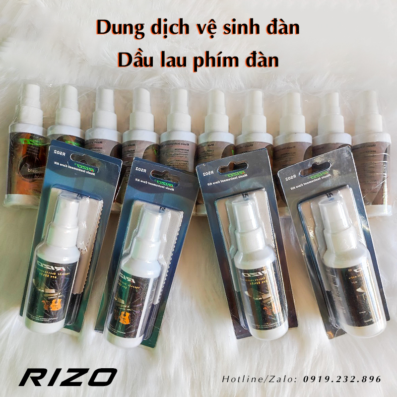 Nước lau vệ sinh và dầu chống gỉ dây thùng đàn phím đàn guitar ukulele lau bao da bao vải chống nấm mốc