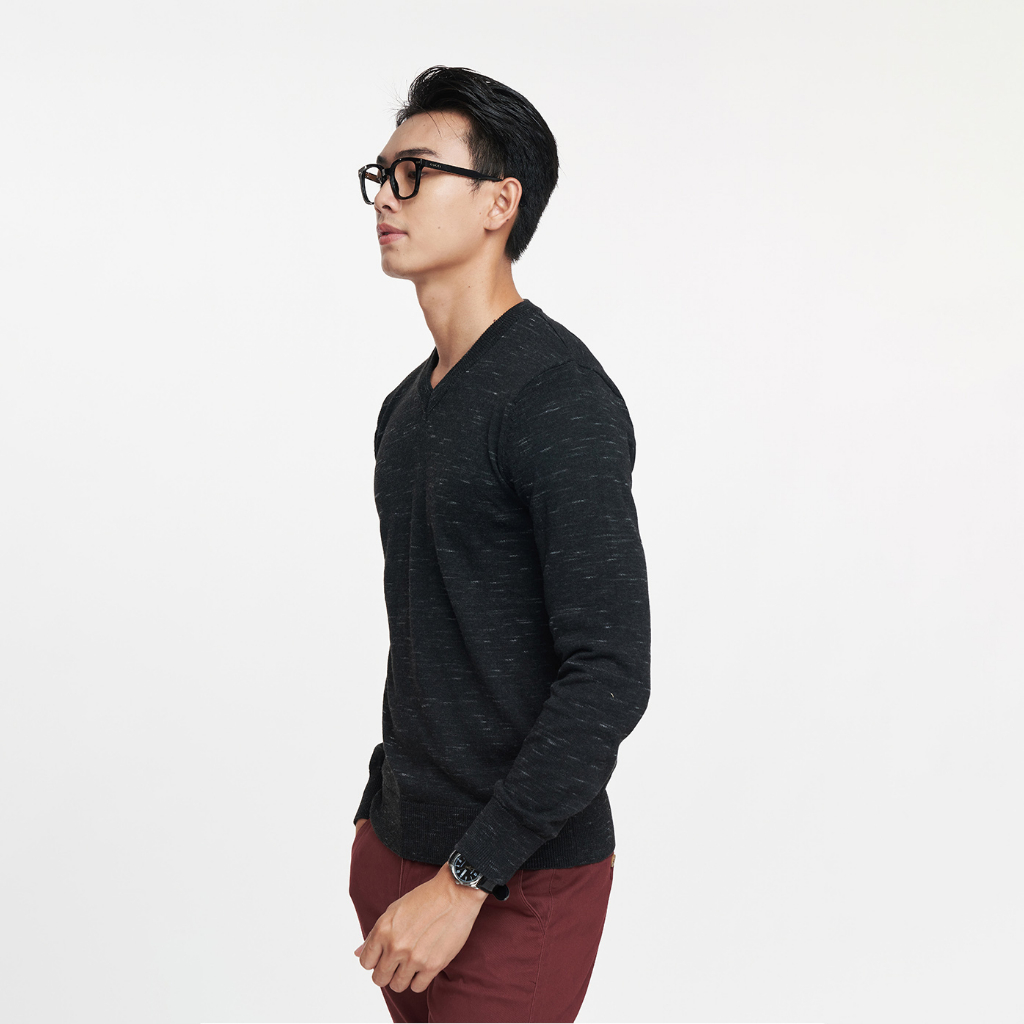 N&M Áo sweater Basic Nam tay dài cổ tim 1905066