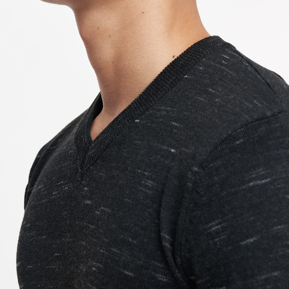 N&M Áo sweater Basic Nam tay dài cổ tim 1905066