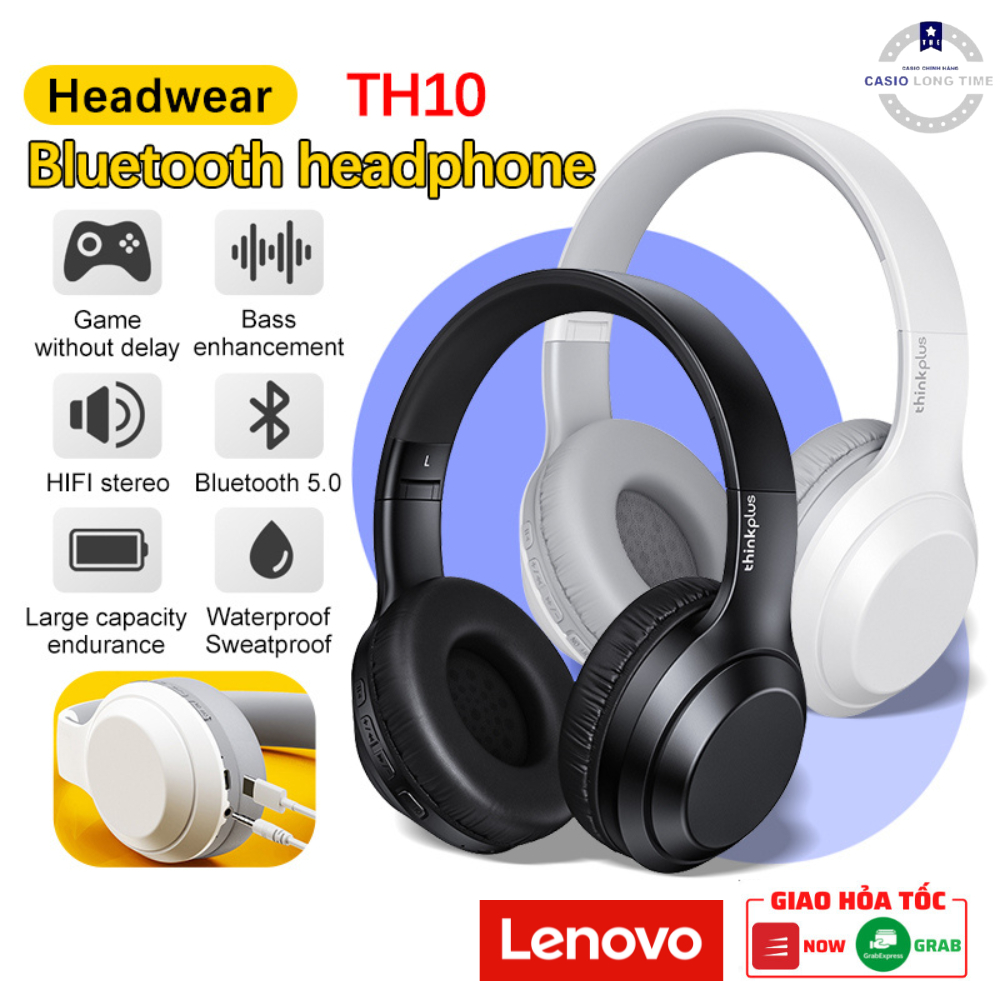 Tai Nghe Bluetooth Lenovo TH1, Tai Nghe Chụp Tai Âm Nổi, Chống Nước, Cản Tiếng Ồn, Bảo Hành 12 Tháng