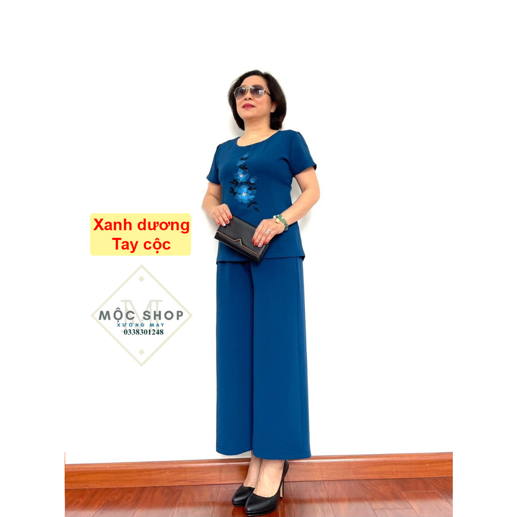 Bộ đũi trung niên cho bà cho mẹ Tay cộc quần dài