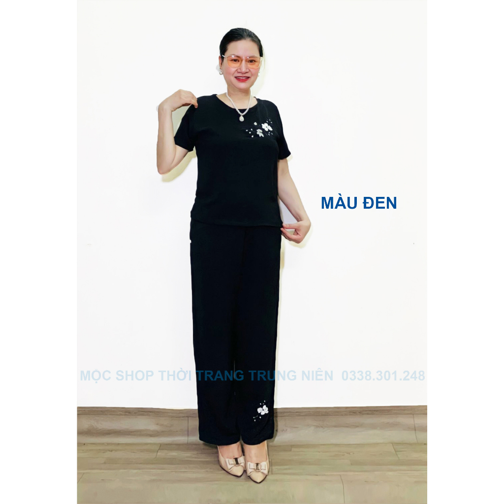 Bộ đũi trung niên cho bà cho mẹ Tay cộc quần dài
