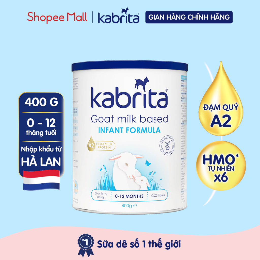 [Date T7/2024] Sữa dê Kabrita số 1 cho trẻ- Lon 400g