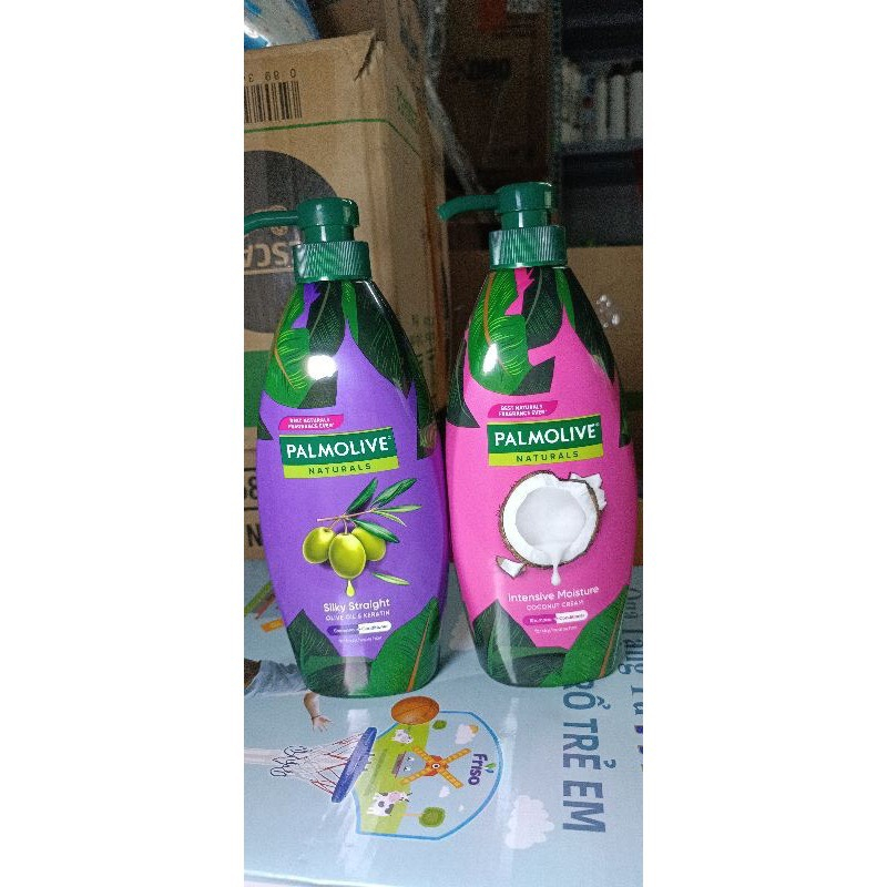 Chai dầu gội có dầu xả Palmolive chiết xuất thiên nhiên suôn mượt óng ả 600ml