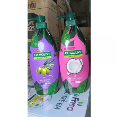 Chai dầu gội có dầu xả Palmolive chiết xuất thiên nhiên suôn mượt óng ả 600ml