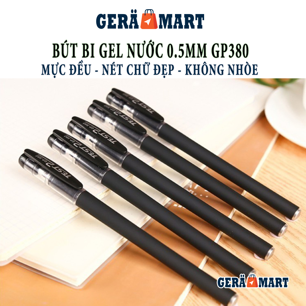 Set 20 Bút Gel - Bút bi nước mực gel 0.5mm - Bút bi văn phòng, học sinh, sinh viên mực đều nét chữ đẹp đủ màu xanh đỏ đe