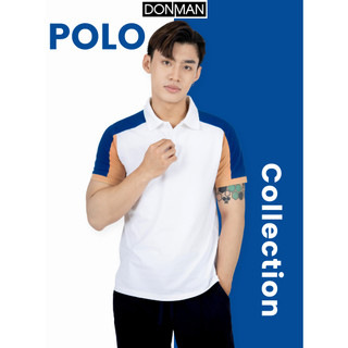 Áo thun polo nam DONMAN chất liệu  Premium Pique CVC Mình vải mềm mại,mịn màng  giữ form dáng của áo polo được lâu AT12
