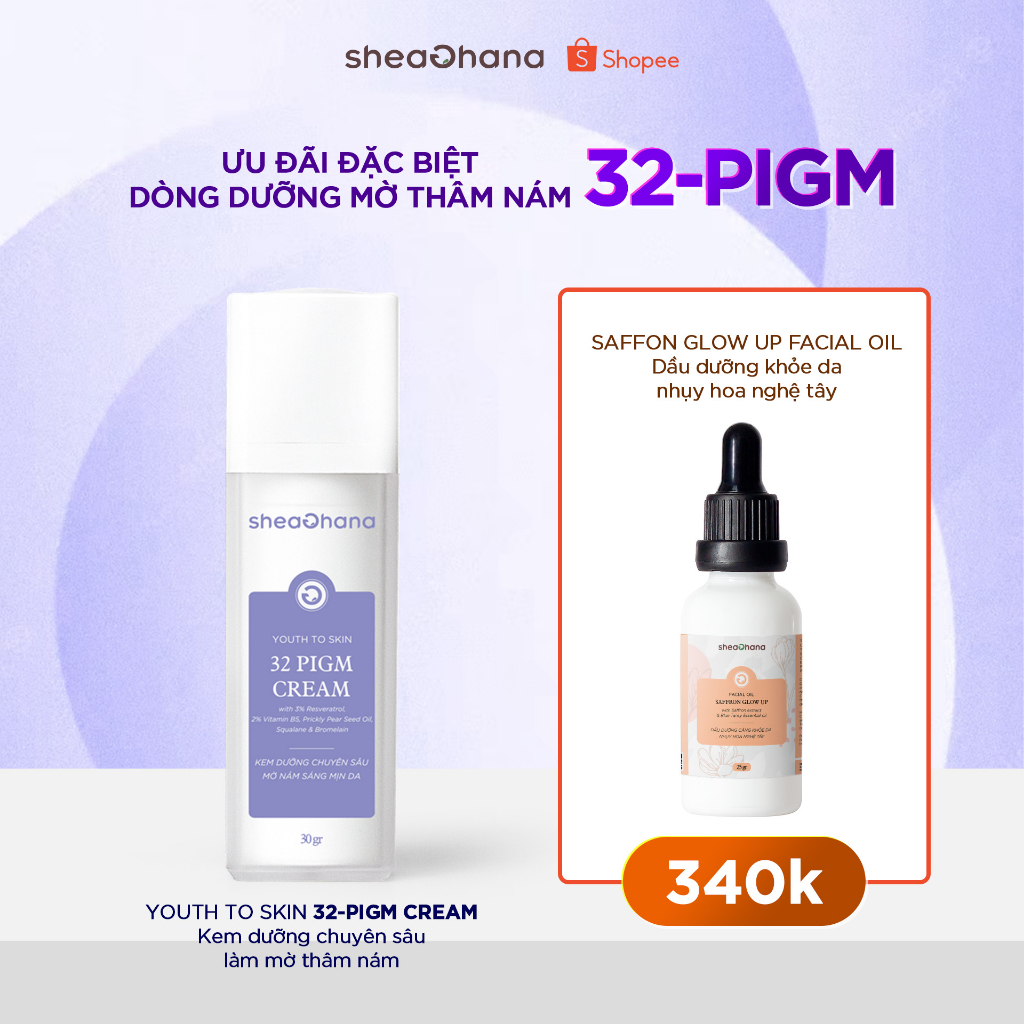 Kem dưỡng chuyên sâu mờ nám sáng mịn da - 32 Pigm Cream SheaGhana