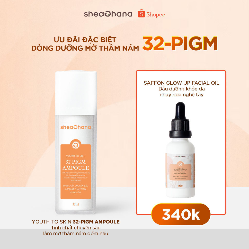 Tinh chất chuyên sâu làm mờ thâm nám đốm nâu – 32 PIGM AMPOULE SheaGhana