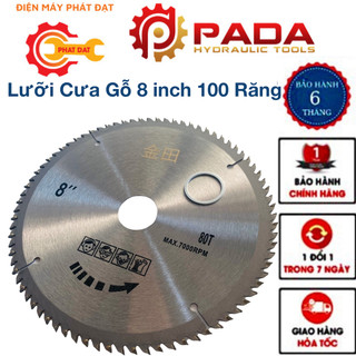 Lưỡi cưa gỗ 8 inch 100 răng cốt 25.4-30mm lắp cho máy cưa bàn mini