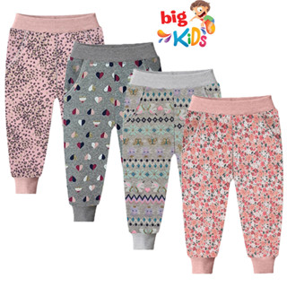  Quần nỉ bé gái lót lông Bigkids quần dài cho bé gái thu đông thời trang trẻ em 2 đến 9 tuổi 