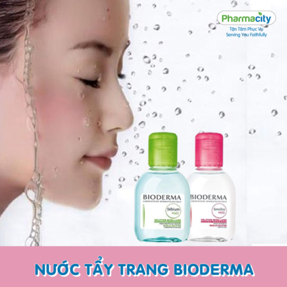 Nước tẩy trang Bioderma 100ml, Bioderma mini - Bioderma cho da hỗn hợp, da nhạy cảm
