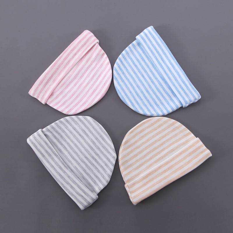 Set 3 mũ cotton đẹp size cho bé 0-1 tuổi