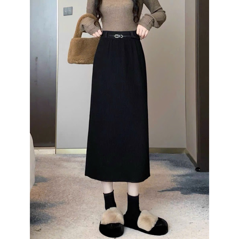 CHÂN VÁY LEN TĂM NHÍ KÈM ĐAI DA THIẾT KẾ MỚI 2023 #360