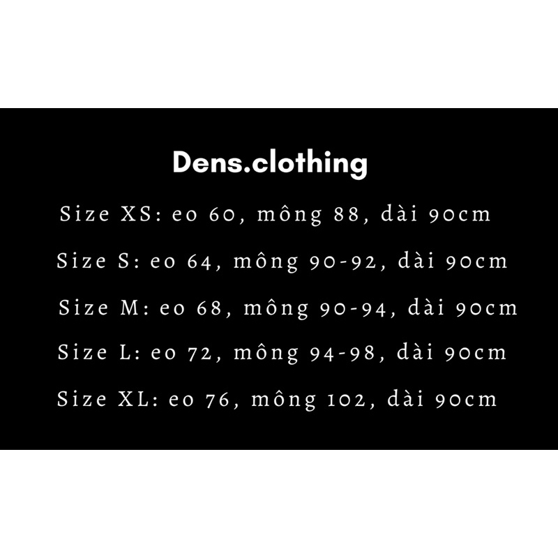 Chân váy xuông xoè dài 90cm thiết kế by Dens.clothing