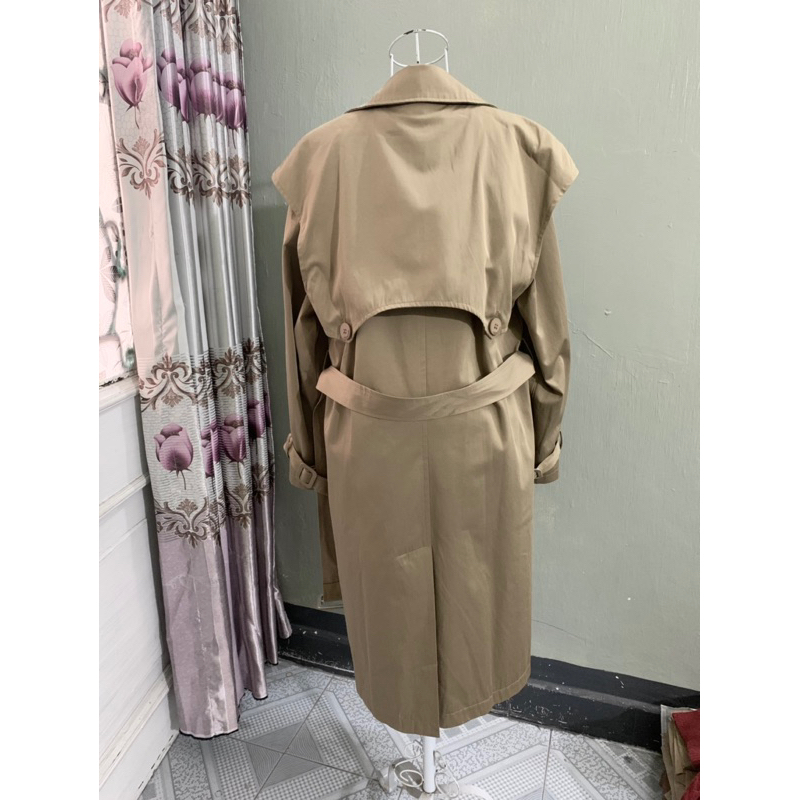 Áo khoác măng tô màu nâu tây chất sịn đẹp