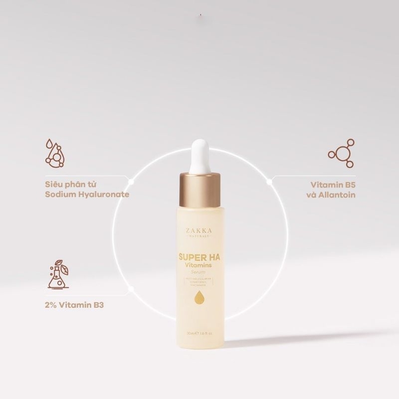 Serum Vitamin Dưỡng Da, Cấp Nước Super Hyaluronic 30ml