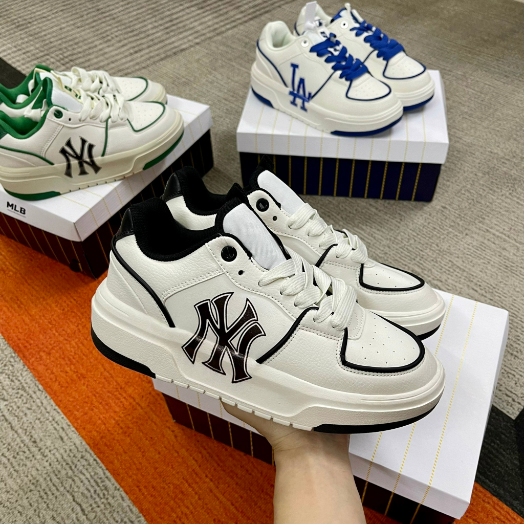 Giày thể thao MLB Chunky cổ thấp_Giày NY đế cao phối đồ nam nữ siêu hot trend 2023