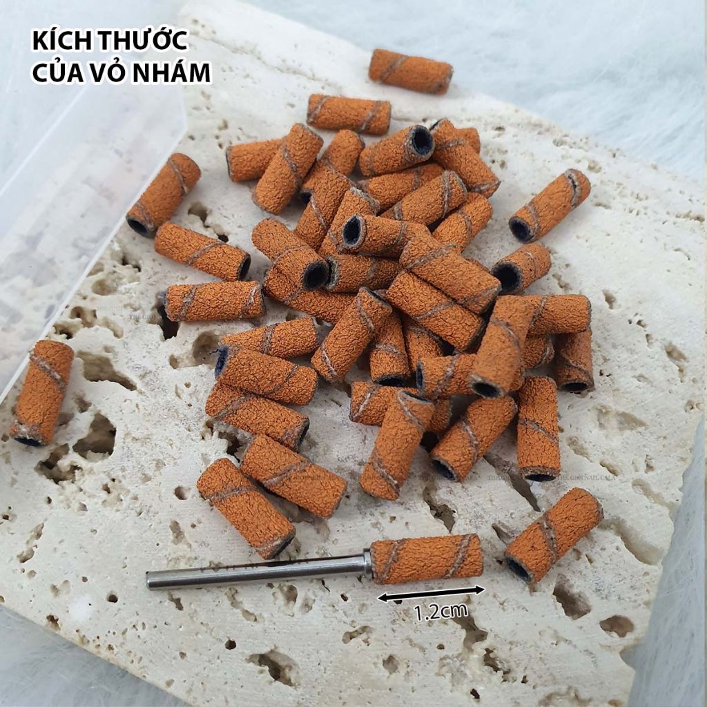 Đầu mài nhám mini USA + vỏ nhám mài móng USA cao cấp, mài sần + mài mịn móng siêu êm