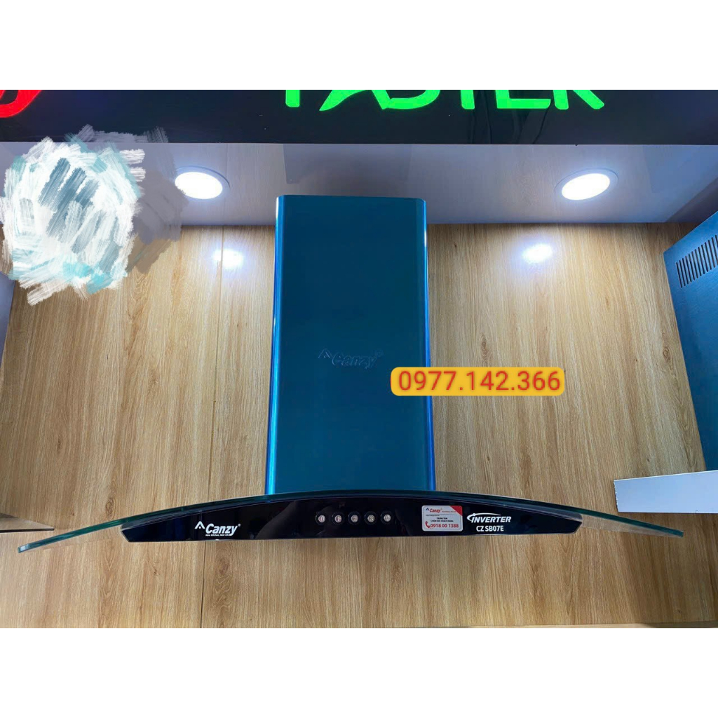 Máy hút mùi Canzy CZ SB07E Hút mùi kính cong công suất lớn, êm. máy hút khói nhà bếp. máy hút mùi nhà bếp chính hãng