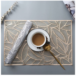 (MỚI) Tấm lót bàn ăn PVC vân lá cao cấp sang trọng, hàng dày đẹp (Placemat)
