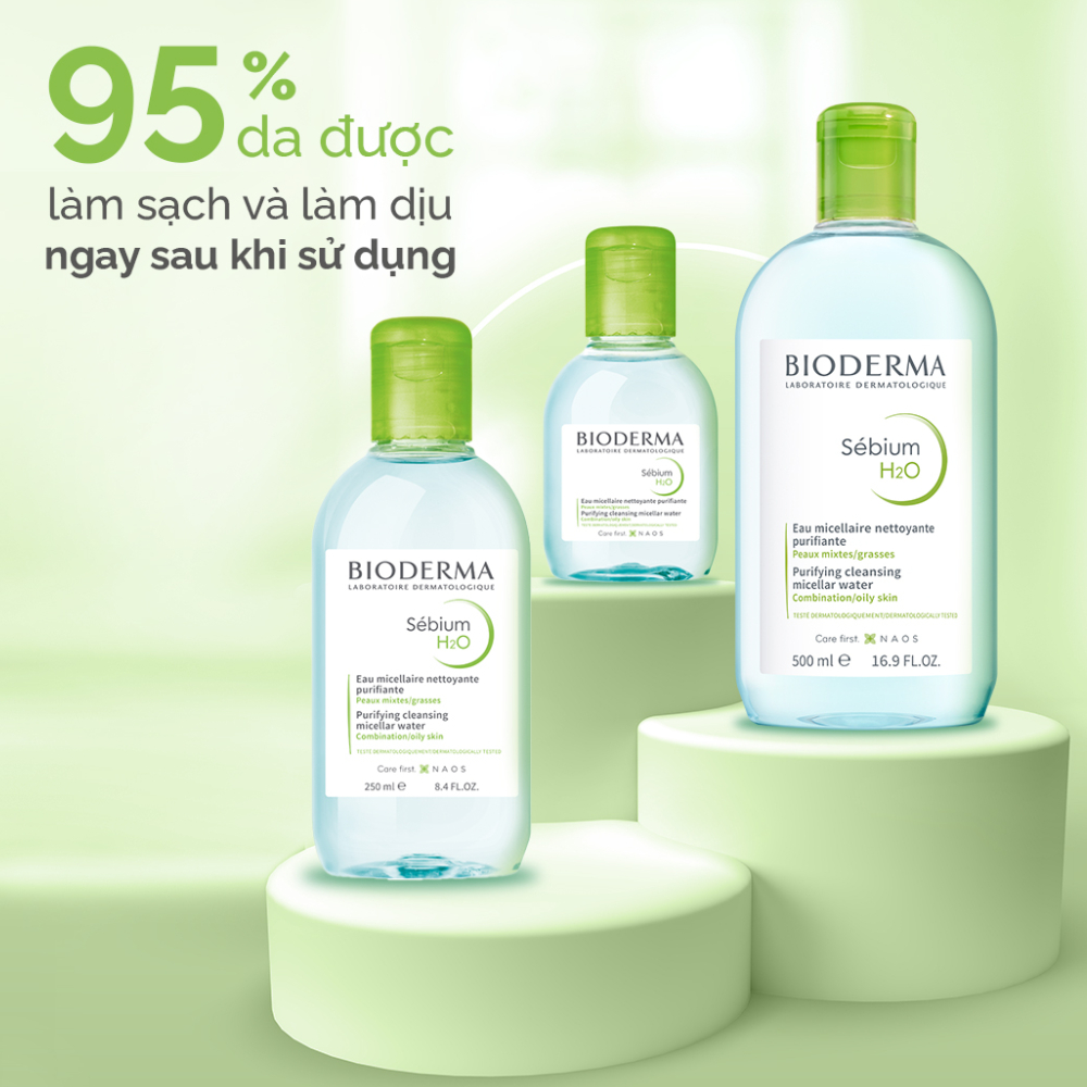 Nước tẩy trang Bioderma 500ml - Nước tẩy trang quốc dân dành cho mọi loại da, Biderma 500ml