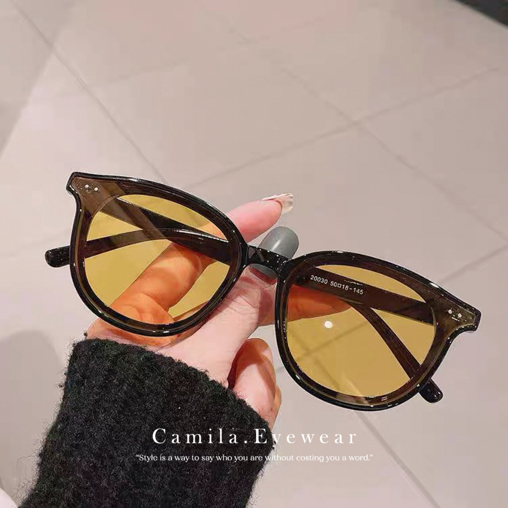 Kính mát nam nữ CAMILA mắt tròn thời trang unisex Hàn Quốc C3110