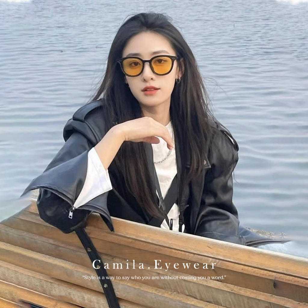 Kính mát nam nữ CAMILA mắt tròn thời trang unisex Hàn Quốc C3110