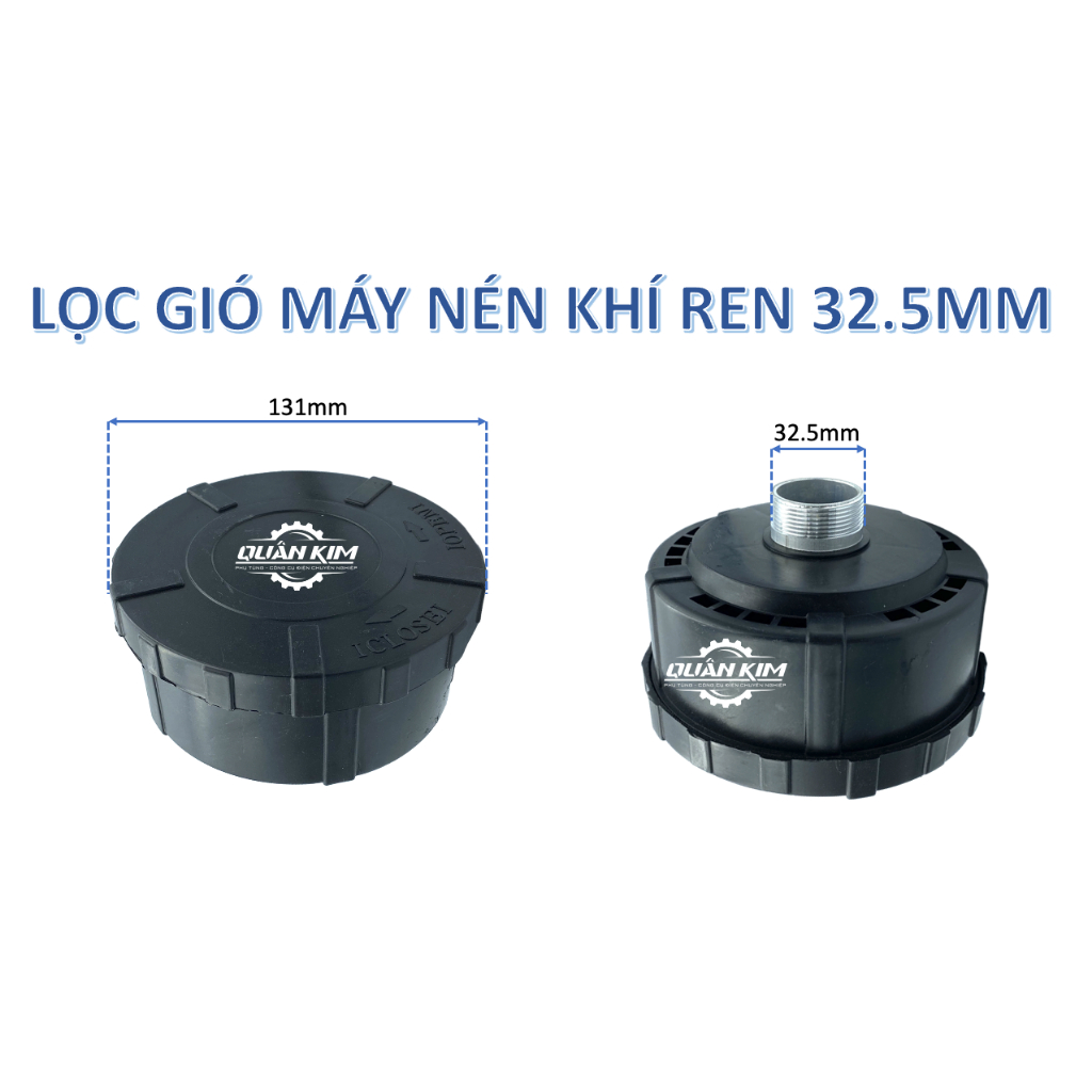 Bầu lọc gió/bo e/po e máy nén khí ren 16mm- 20mm - 25.5mm - 32.5mm-bầu lọc máy nén khí không dầu sắt / nhựa