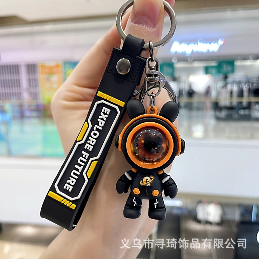 Móc khóa phi hành gia dải ngân hà, móc treo balo silicon cao cấp