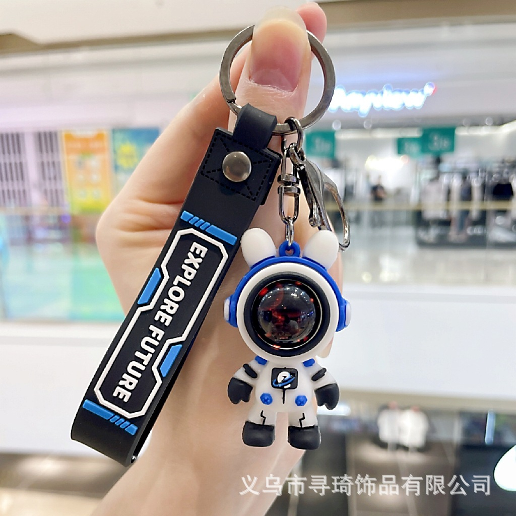 Móc khóa phi hành gia dải ngân hà, móc treo balo silicon cao cấp