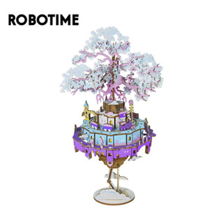 Robotime mô hình hộp nhạc bằng gỗ tự làm Rolife DIY Music Box City In The Sky AM45 Quà tặng ý nghĩa
