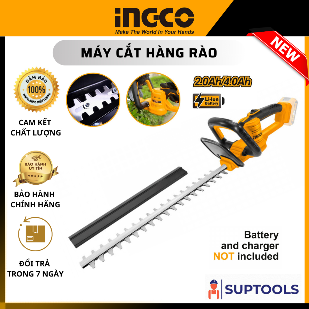 Máy cắt hàng rào dùng pin 20V INGCO CHTLI20018 [Hàng chính hãng]